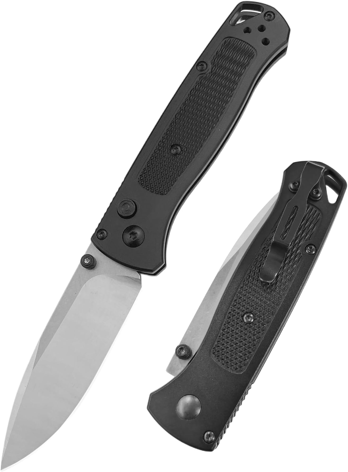 7.4-inch Button Lock Folding Knife, with D2 Steel Blade and Aviation Aluminum Handle. Thumb Stud Manual Open. EDC Outdoor Camping Fishing Knife. Adventure Tool. Gift for Men.