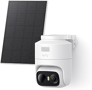 eufy Security eufyCam C37, kabellose 2K Outdoor-Überwachungskameras mit 360° KI-Tracking (Pan & Tilt), Solar, Gesichtserkennung, Farb-Nachtsicht, ohne ABO-Kosten