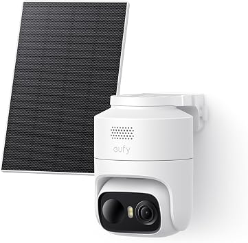 eufy Security eufyCam C37, kabellose 2K Outdoor-Überwachungskameras mit 360° KI-Tracking (Pan & Tilt), Solar, Gesichtserkennung, Farb-Nachtsicht, ohne ABO-Kosten
