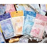 240 PCS Vintage Scrapbook Paper Colorful Decorative Paper Scrapbooking Supplies Aesthetic Journaling
