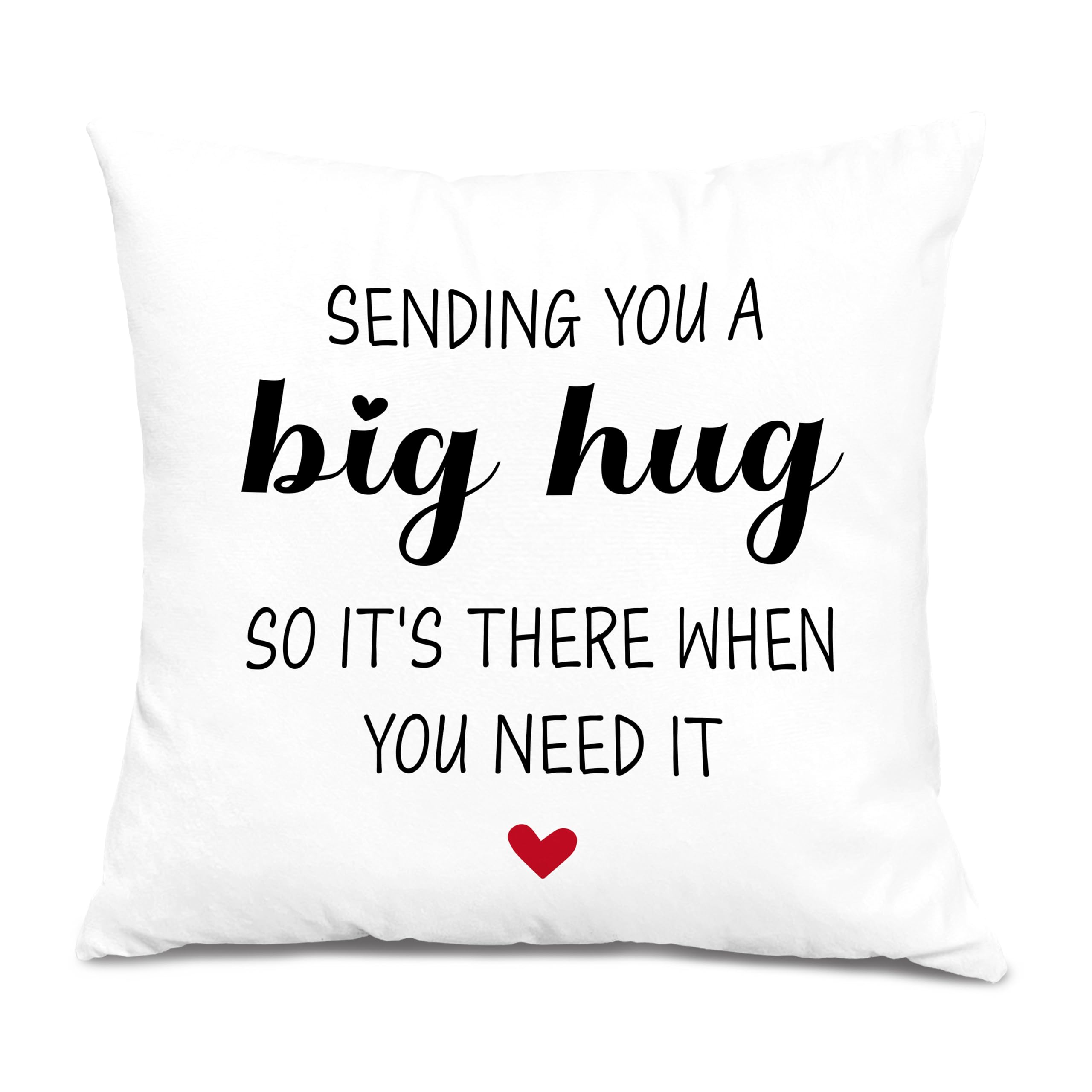 JWVK Big Hug Pillow Covers 18x18 - Long Distance Relationship & Friendship Gifts, Thinking of You & Miss You Gifts for Him, Her & Best Friend