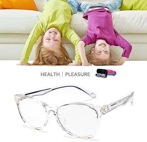 Miniatura 6 de SEEAFUN Gafas de luz azul para niños y niñas con bonita funda de automóvil, protección UV400, antirayos azules, edades de 3 a 12 años