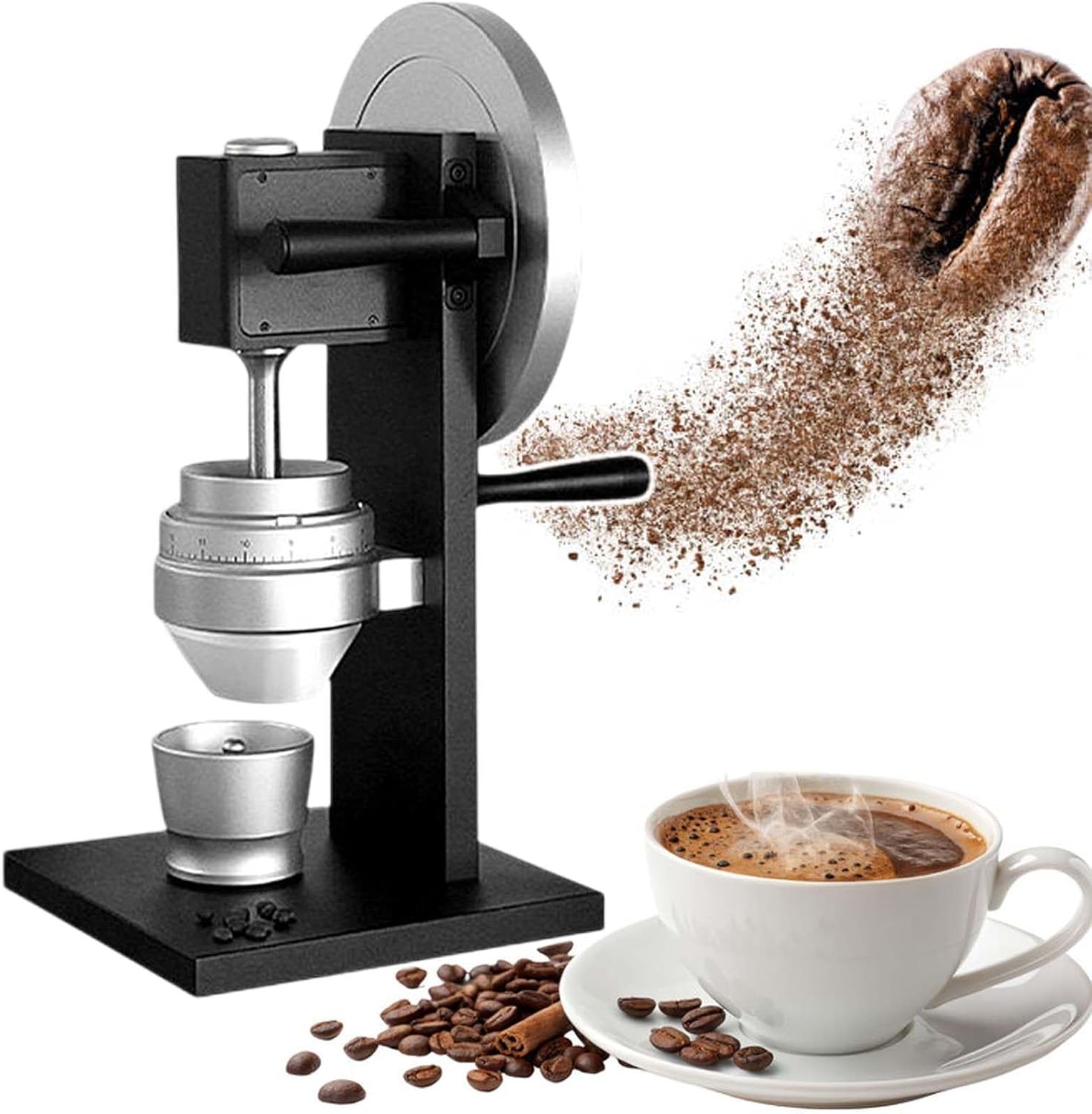 Small Manual Coffee Grinder,No-Wash Design,with, Grinding Scale,for Travel, Camping, Hiking, Office