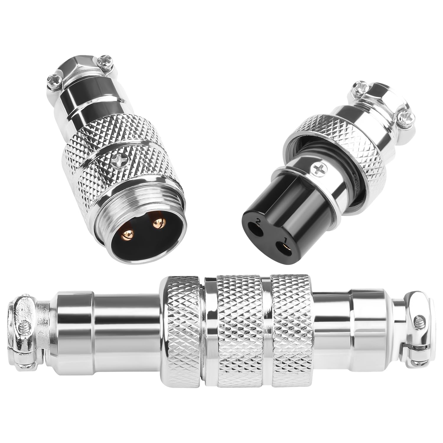 Connecteurs Aviation GX16 4 Broches Plaqués Or - Lot De 2 Pour Connexion électrique Rapide Et Fiable - 11