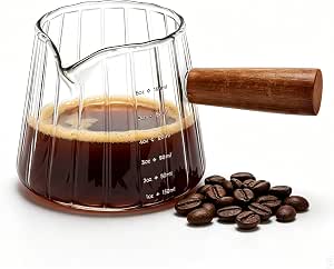 6 oz Espresso Shot Cups with Scale, Glass Measuring Cup, Coffee Accessories