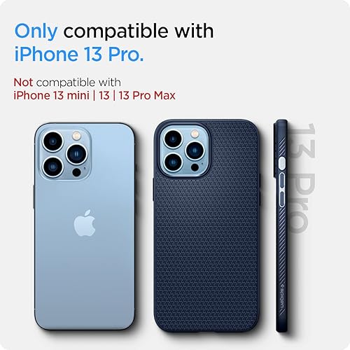 Vista 434 de Spigen Liquid Air - Funda diseñada para iPhone 13 Pro Max (2021), color negro mate