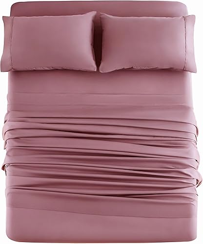 Mohap - Juego de sábanas de microfibra cepillada, ropa de cama suave de lujo, resistente a la decoloración