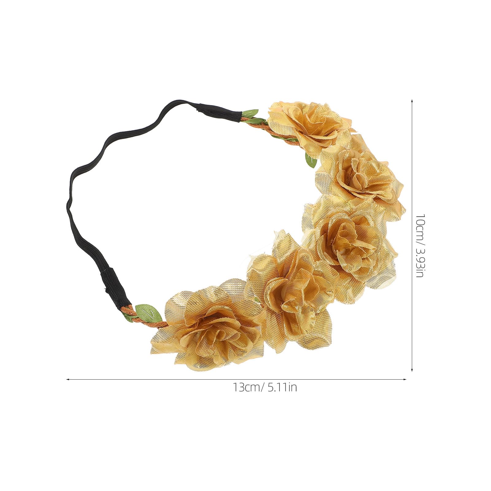 ✋BUNDLED: Gold Rose Headband Amazon.com: Women Flower Crown Rose Headband: Gold Crown of  main image 4