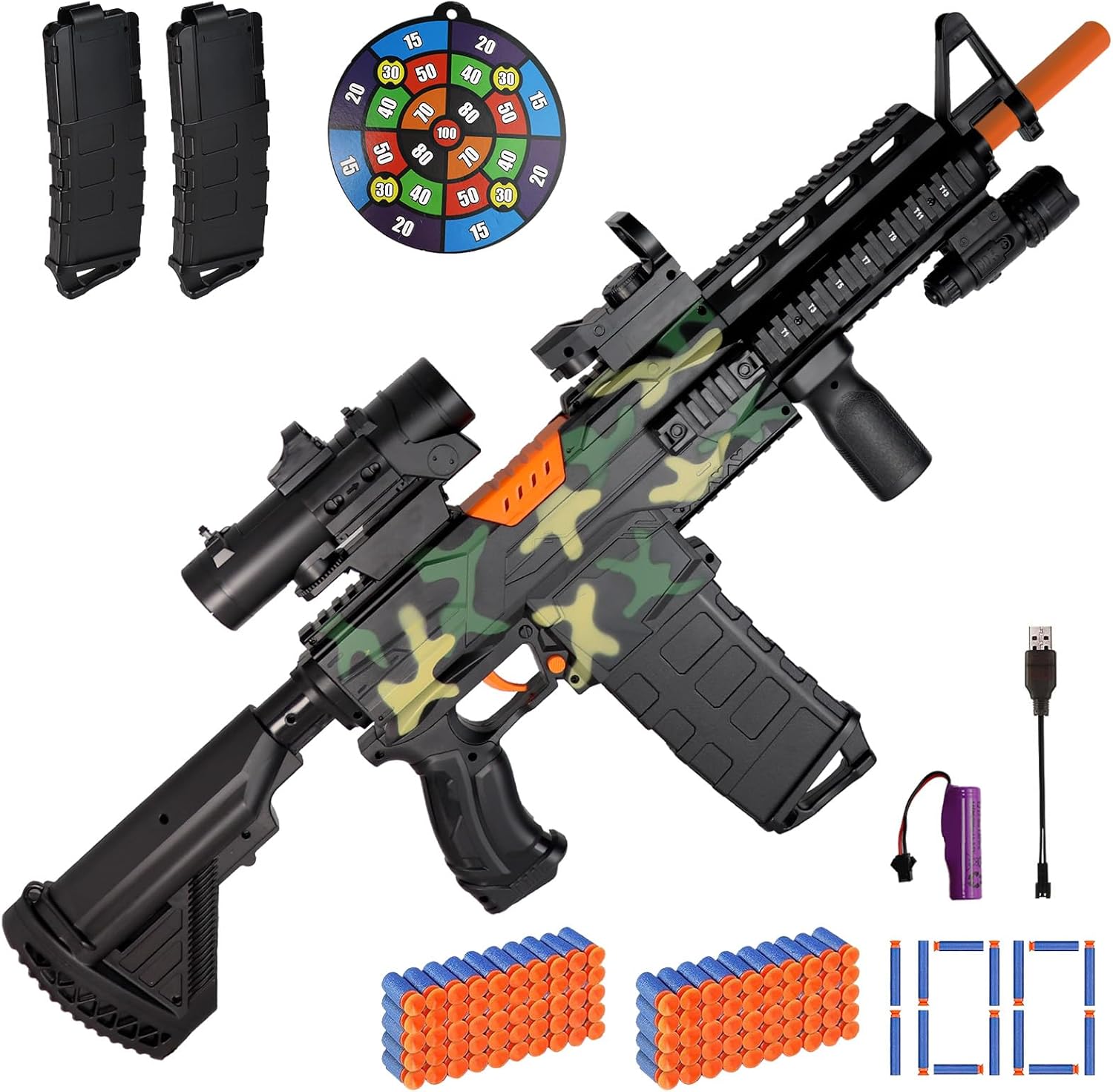 Amazon.com: Automatic Sniper Rifle Toy Gun with Scope for Soft Guns ...