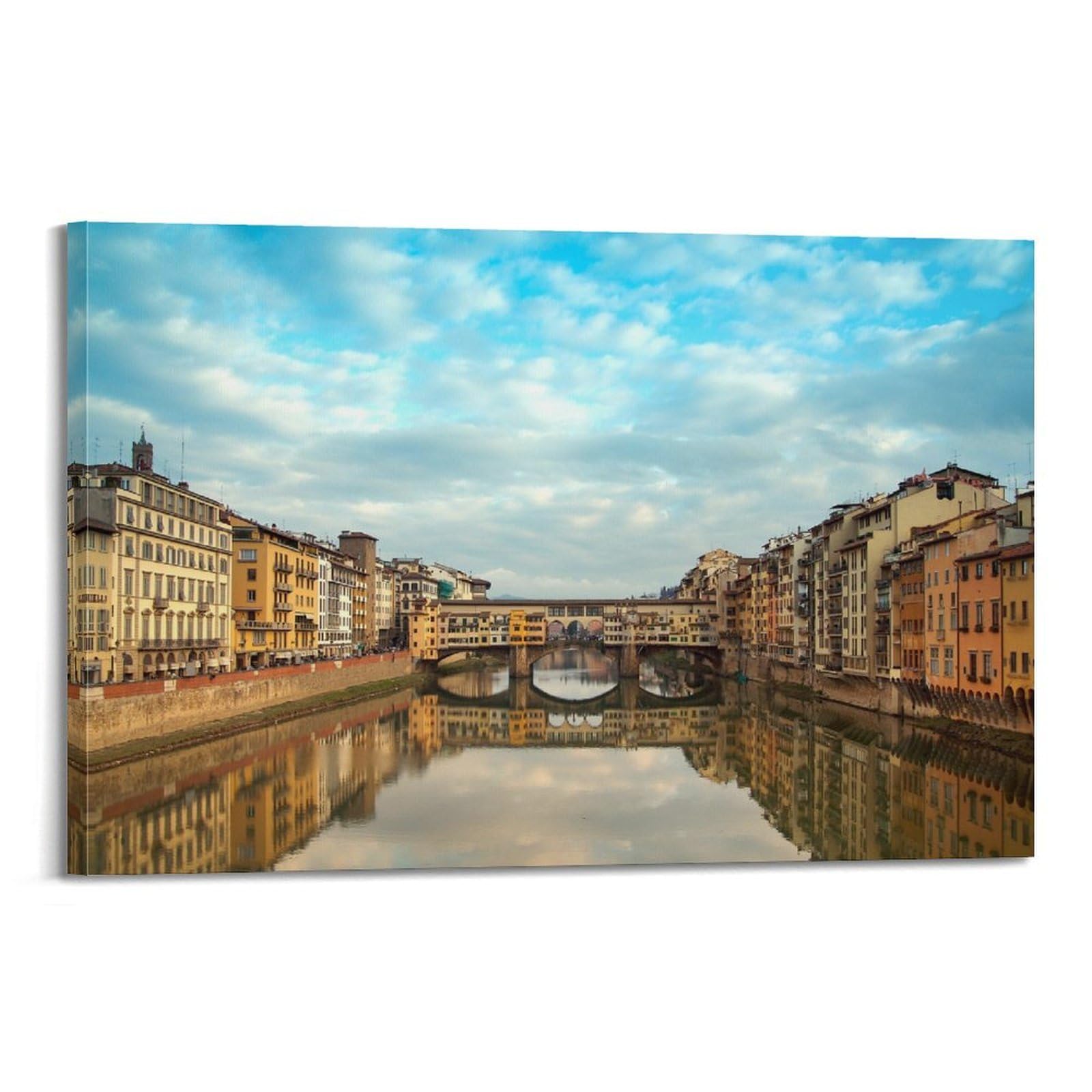 xiaoxiaoshen Florence Italy Ponte Vecchio Canvas Poster Wall Art Prints Room Aesthetic Murals Bedroom And Living Decorations 12x18inch(30x45cm)