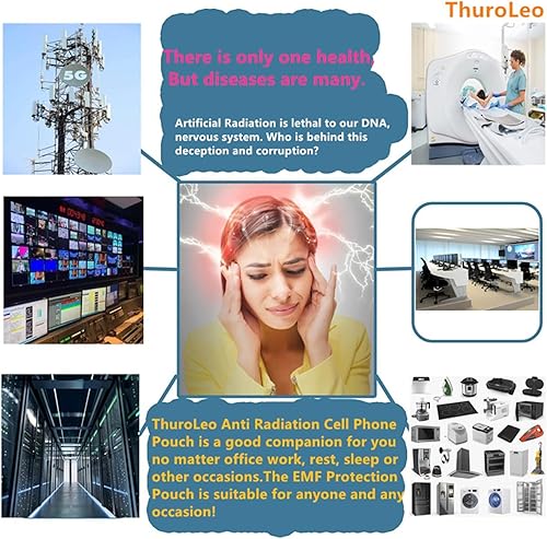 Miniatura 6 de ThuroLeo Faraday - Bolsa de seguridad compatible con iPhone 14 15, funda de seguridad antirradiación para llave de teléfono celular, RFID 5G, EMF,