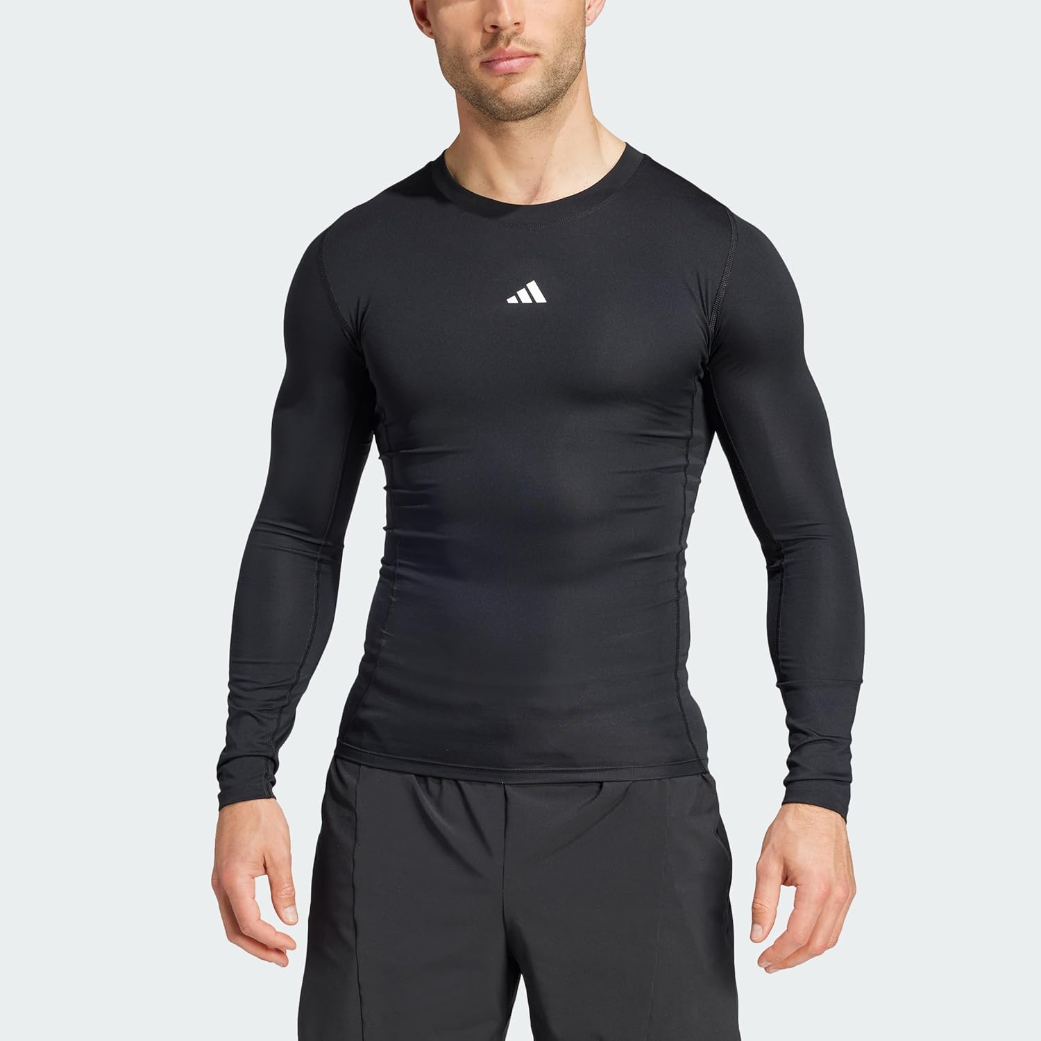 Adidas Mens Techfit Compression Long Sleeve Training T-Shirt - Image 4