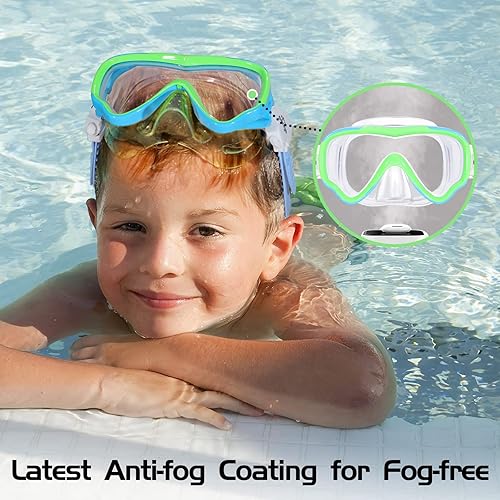 Miniatura 3 de Seago Gafas de natación para niños, máscara de buceo para jóvenes (5-15), antivaho, visión clara de 180