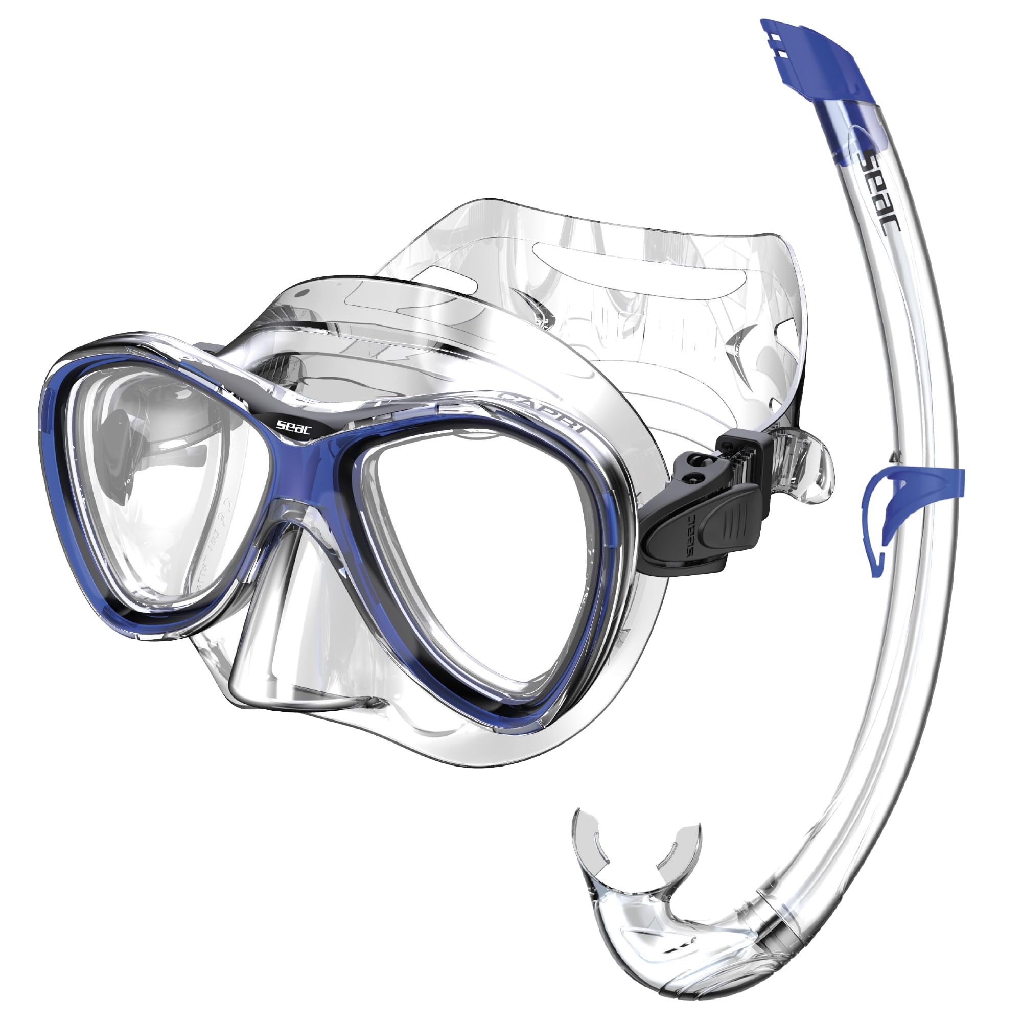 SEAC Set Bis Capri Top, Set with Capri Mask and Silicone Snorkel Top for Adults and Kids