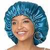 COMFYROLL Silk Satin Bonnet for Sleeping and Hair Protection - Adjustable, Double Layered Satin Cap for Curly Natural Hair