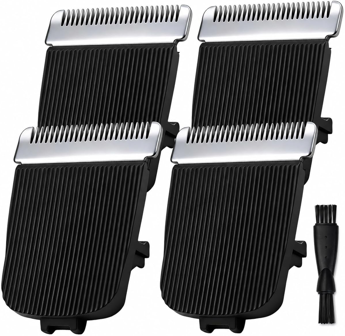 4-Pack Replacement Blades Compatible with Manscaped The Lawn Mower 4.0, 3.0 & 2.0 | Compatible with Electric Groin Hair Trimmer, Precision Snap-In Clipper Blades
