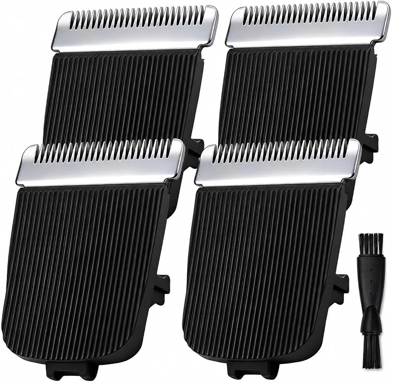 4-Pack Replacement Blades Compatible with Manscaped The Lawn Mower 4.0, 3.0 & 2.0 | Compatible with Electric Groin Hair Trimmer, Precision Snap-In Clipper Blades