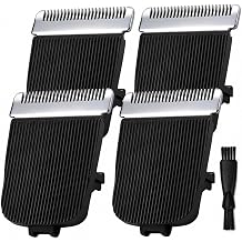 4-Pack Replacement Blades Compatible with Manscaped The Lawn Mower 4.0, 3.0, 2.0 Electric Groin Hair Trimmer, Precision Snap-In Clipper Blades, Black