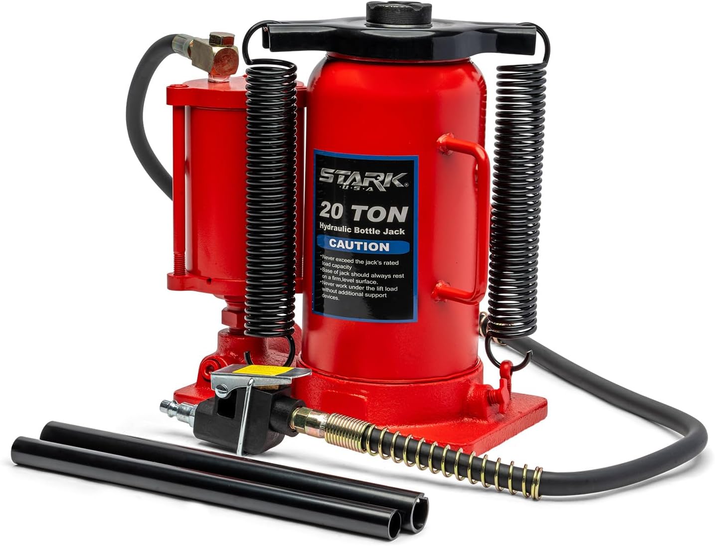 44,000 LBS Low Profile Air Hydraulic Manual Bottle Jack Hoist, 20-Tons Heavy Duty Air Bottle Auto Truck Manual