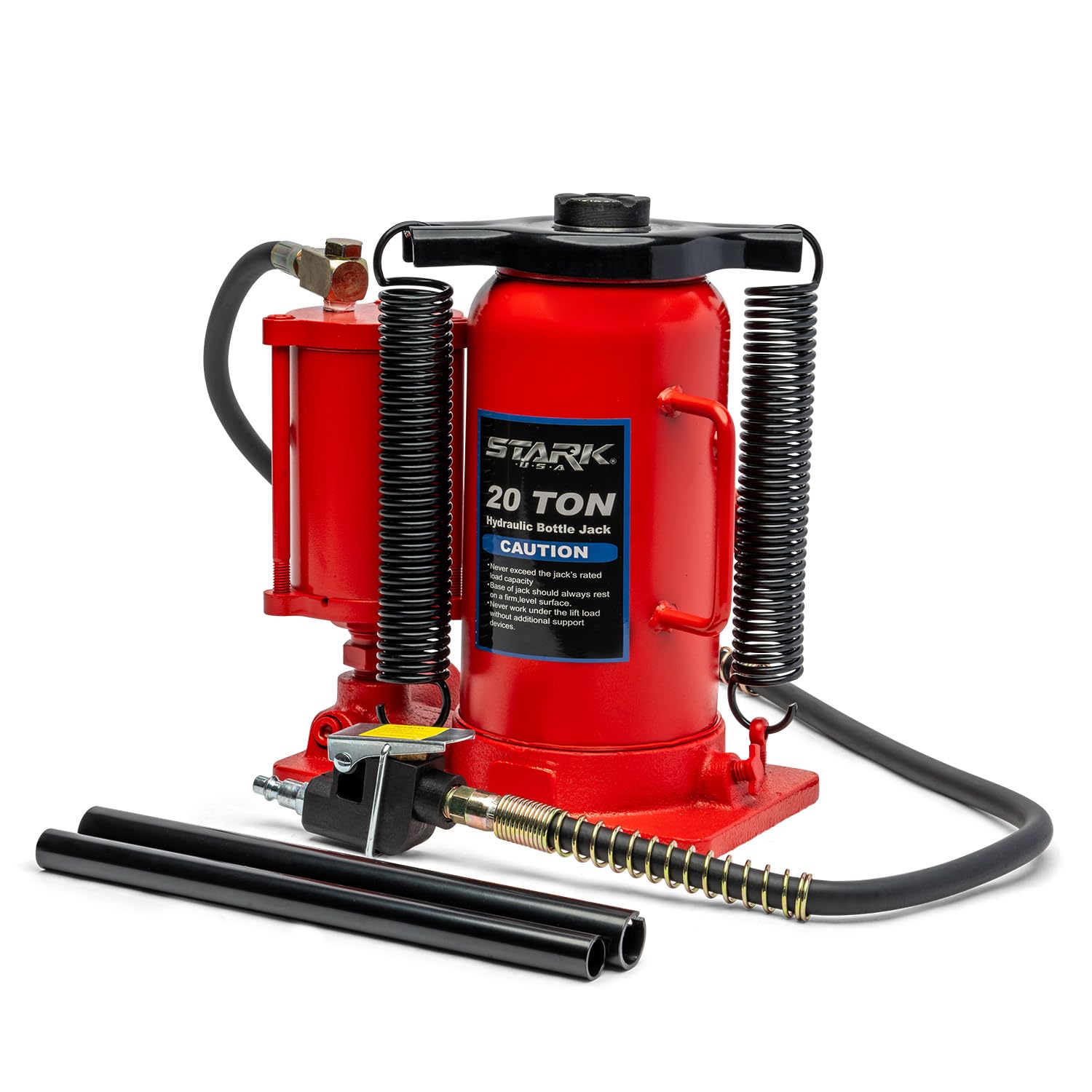 Stark 40000Lbs Low Profile Air Hydraulic Manual Bottle Jack Hoist, 20 Tons Heavy Duty Air Bottle Auto Truck Manual