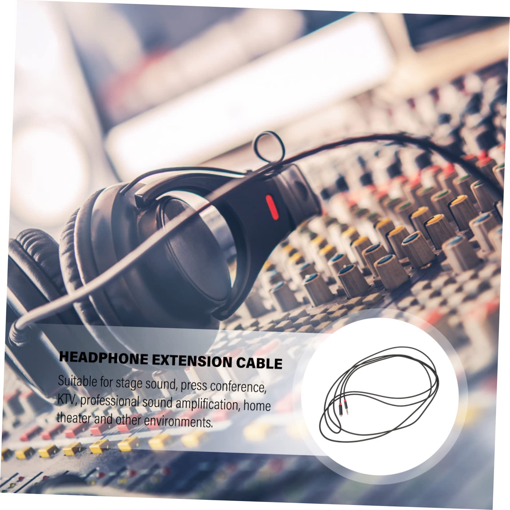 PartyKindom 5pezzi Prolunga Audio Stereo Maschio-femmina Cavo Extension Leggero e Compatto Per Cuffie e Dispositivi Resistente All Usura e Compatibile Con Computer