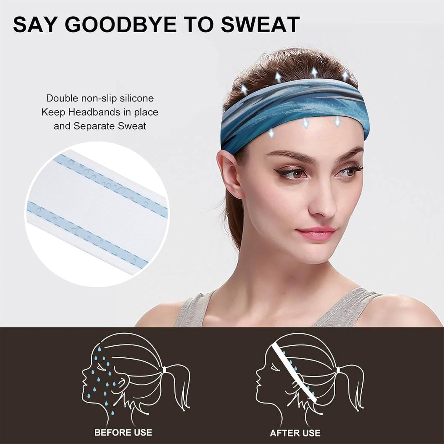 Dolphins Sport Headbands Sweatband Athletic Headband