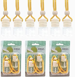 Automotive Air Freshener 4ml Car Scents | 45-Days Keep Fragrance | Auto Hanging Diffuser Bottles | Remove Odor Long Lasting Fresh Air for Women Deodorizer (6pcs Coconut)