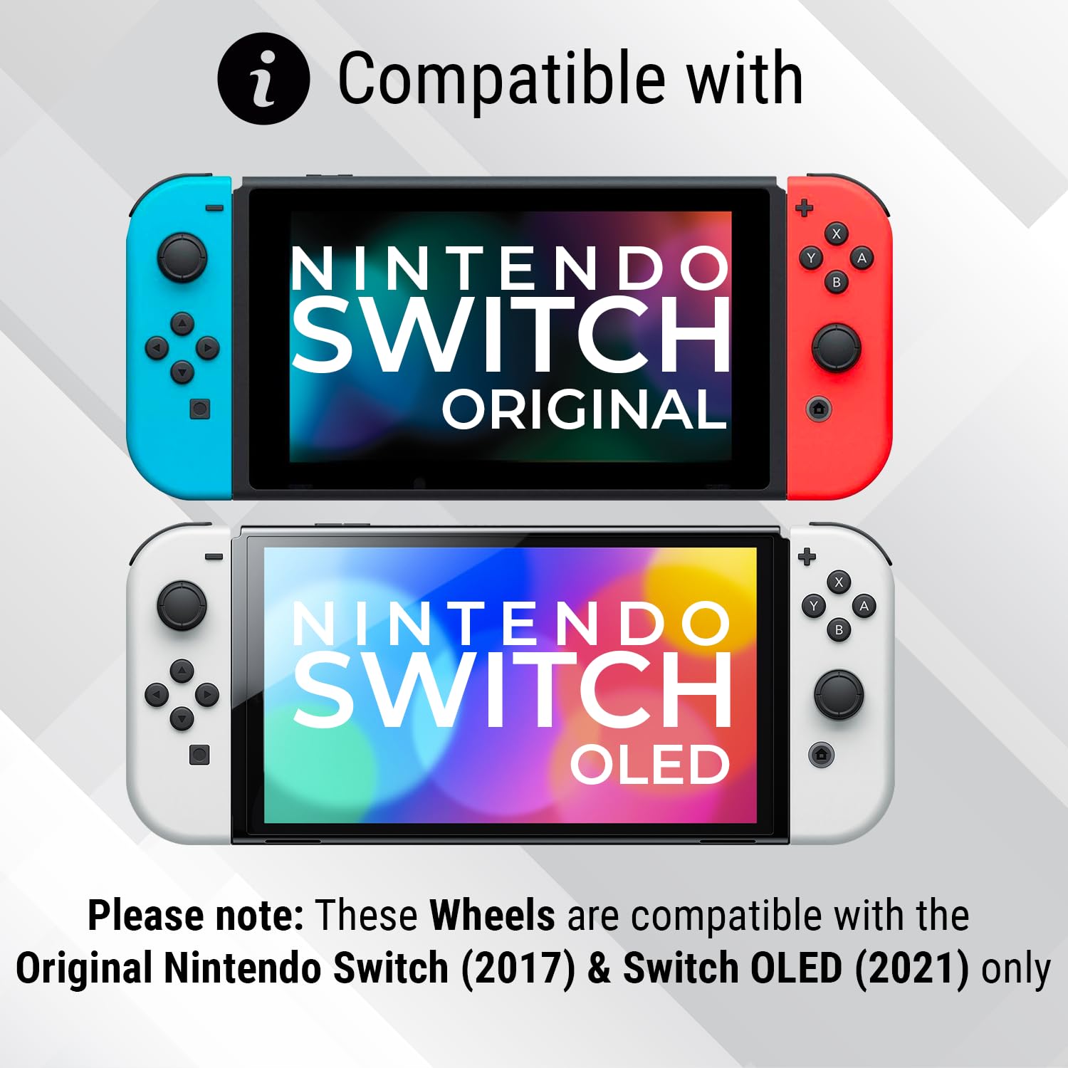 Orzly Steering Wheels for Nintendo Switch & OLED Console JoyCons, Racing Wheels for Mario Kart 8 Deluxe [Mariokart Switch Steering Wheel Joycon Controller Attachment Accessories]-TWIN PACK [2X Black] - Image 2