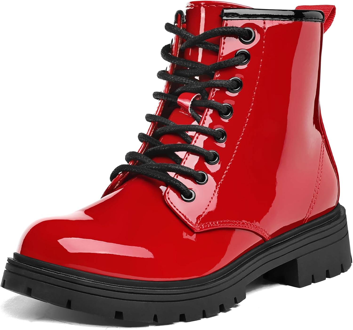 K KomForme Boys Girls Ankle Boots Lace Up Side Zipper Waterproof Combat Shoes Toddler/Little Kid/Big Kid