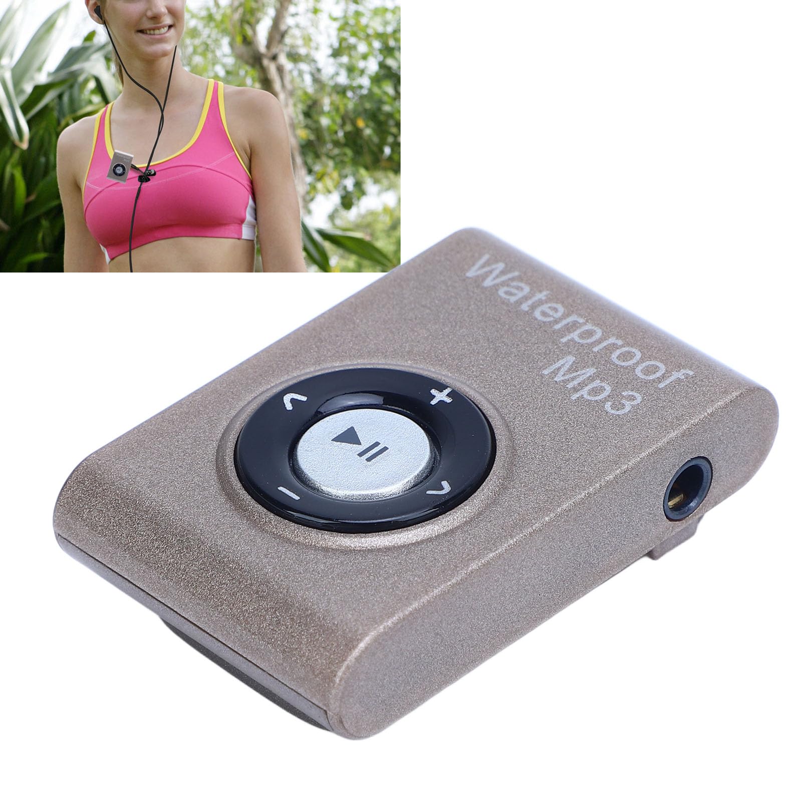 Lecteur Mp3 de L'épreuve de l'eau, Lecteur de Musique de Natation IPX8 avec Clip, Lecteur de Musique sous-Marine avec écouteur pour Nager, Faire du Jogging, Comprend des