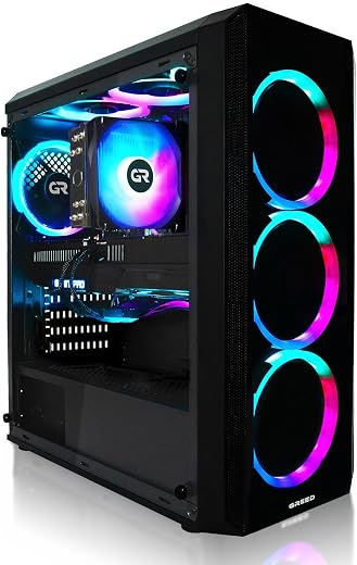 Greed® MK2 Lite – Entry Gaming PC mit AMD Ryzen 5 4600G + Radeon Vega 7 – Ultra Schneller RGB Computer + 4K Raytracing Rechner mit 4,2 GHZ – 16 GB…