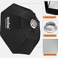 Vista 6 de Godox Octagon Softbox 37" 37.4 in Bowens Mount para Monolight Photo Studio Strobe Iluminación
