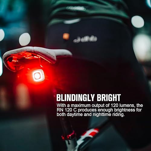 Miniatura 3 de OLIGHT RN 120 luces de bicicleta, luz trasera de 120 lúmenes de visibilidad de 260 grados, rango visible de 4,921.3 ft, luz recargable por USB, IPX6
