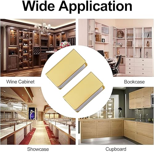 Miniatura 6 de Abrazadera de pestillo no magnética, 8 piezas de clip de vidrio ajustable sin marco, abrazadera magnética para puerta, abrazaderas rectangulares de