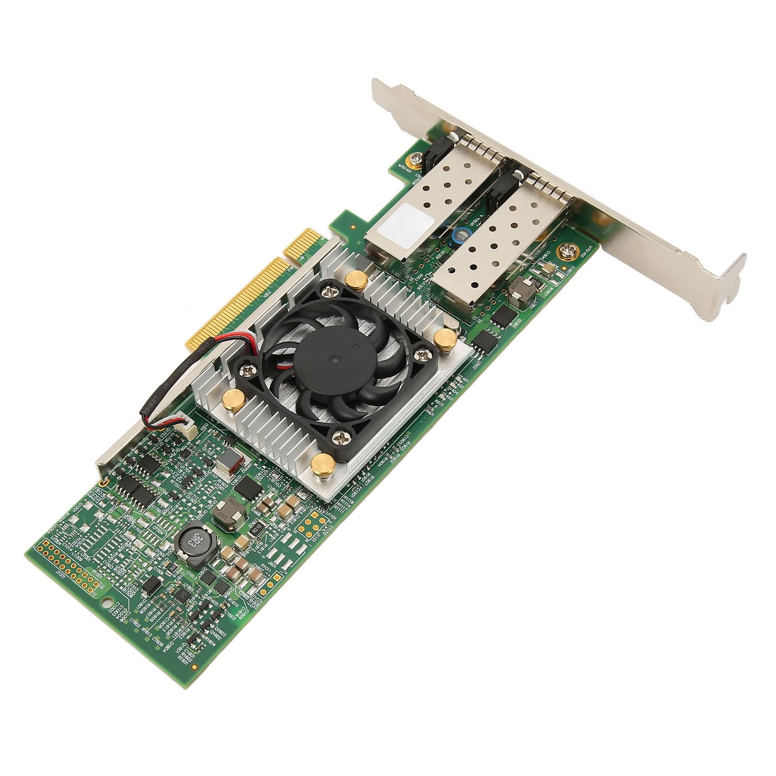 aqxreight BCM57810S Konwergentny Adapter Ethernet PCIe X8 z 10 GB Portem i Wentylatorem Chłodzącym Wielofunkcyjna Karta Ethernet Zapewniająca Konwergentny Adapter PCIe X8 z 10 GB PortemPCI 8X 10 /s