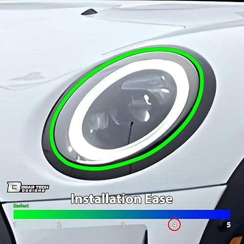 Miniatura 2 de BOGAR TECH DESIGNS Kit completo de tinte para faros delanteros compatibles con Mini Cooper Convertible 2019-2024, brasier transparente