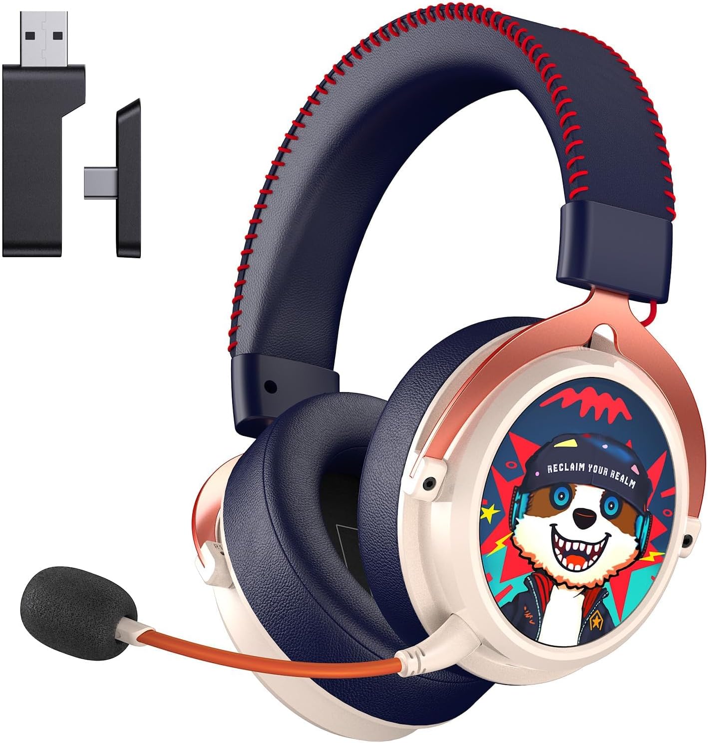 2.4GHz Wireless Gaming Headset for PS5, PS4, PC, Switch, 7.1 Surround Sound, Bluetooth 5.4 Gaming Headphones for Phone, Pad, Laptop, 6mm Noise Canceling Mic, Bio-Dynamic Stereo Sound – White 2.4GHz Wireless Gaming Headset for PS5, PS4, PC, Switch, 7.1 Surround Sound, Bluetooth 5.4 Gaming Headphones for Phone, Pad, Laptop, 6mm Noise Canceling Mic, Bio-Dynamic Stereo Sound – White