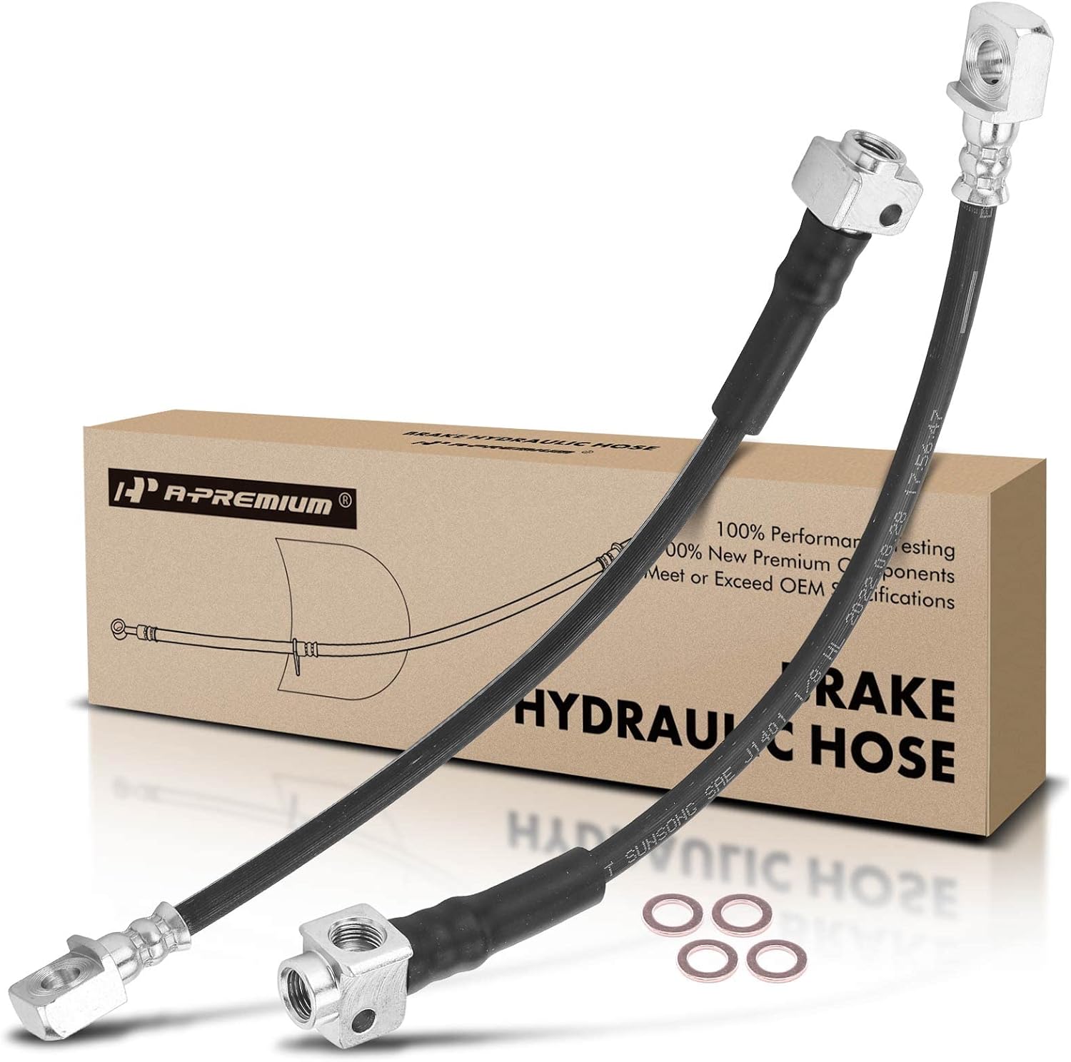 APremium Rear Brake Hydraulic Hose Compatible with Chevy