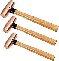 Vista 15 de WEDO Martillo de trineo de cobre 1/2lb,Martillo de mazo de cobre macizo, mango de fibra de vidrio, longitud 11.024 in, forjado a presión, resistente