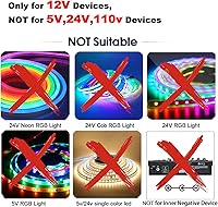 Vista 4 de adaptador de fuente de poder CC de 12V, con interruptor ON/OFF para iluminación LED de 12V., negro, AT-12V1A-12W, 12.00watts, 12.00 volts