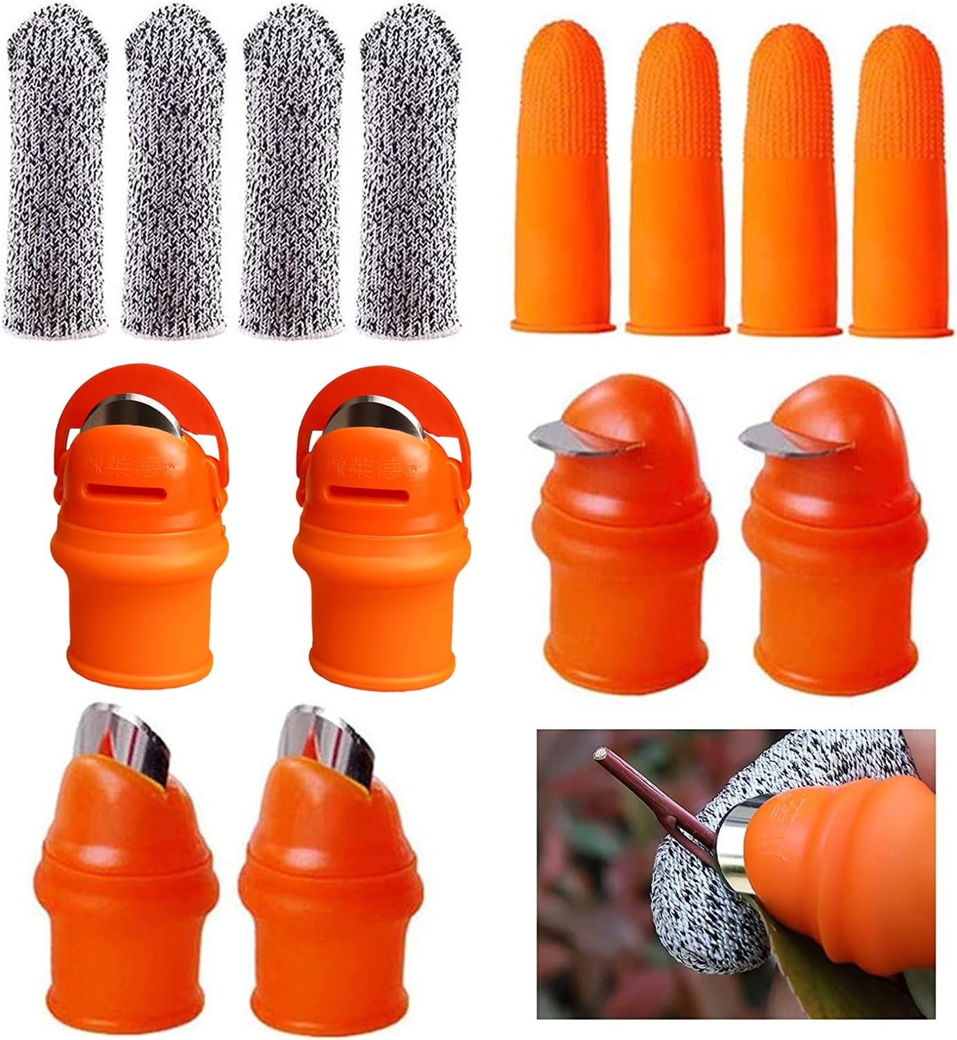 14 Sets Gardening Thumb Knife Orange Thumb Gardening Tool