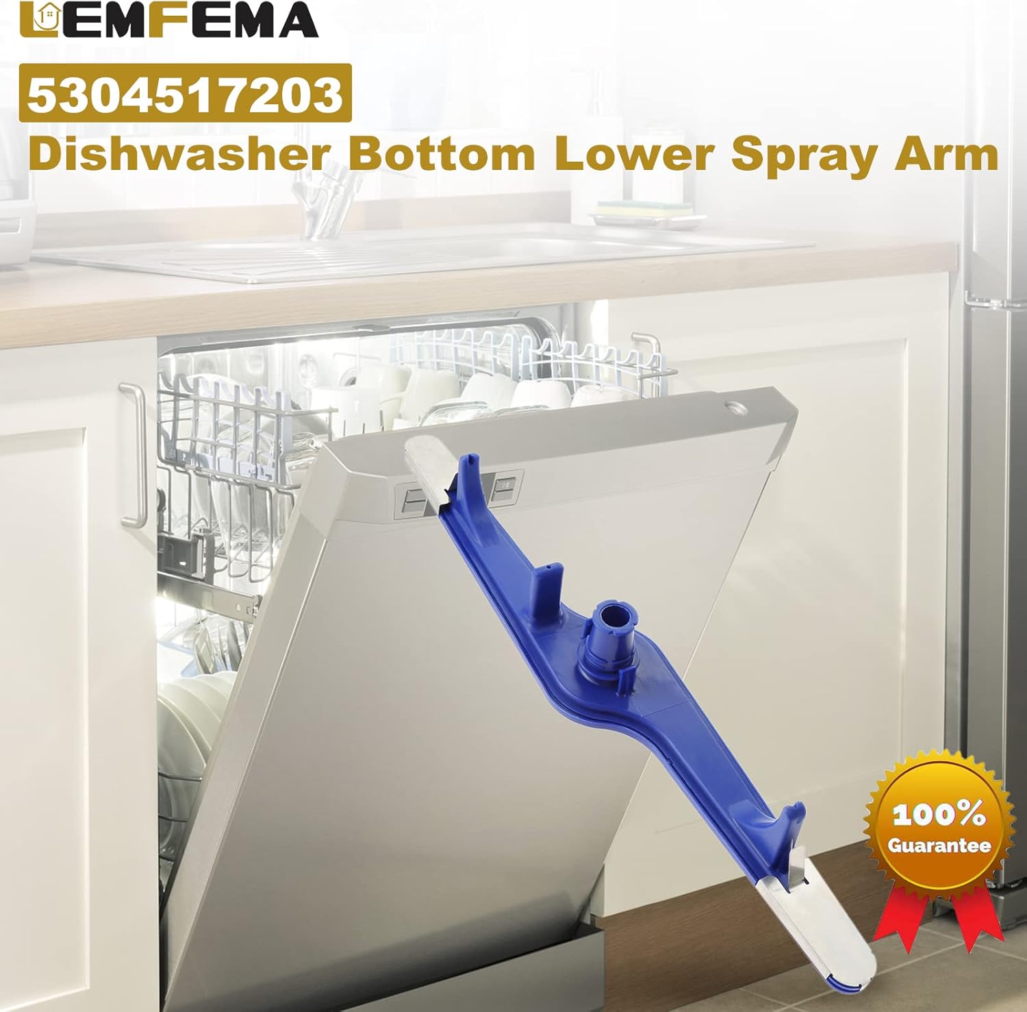 1545680 5304517203 Dishwasher Lower Spray Arm Compatible with Frigidaire & Kenmore Dishwashers parts, Replaces EAP12585623 154568001 154568002 154414101 154250901 PS12585623 4840174 (Blue)