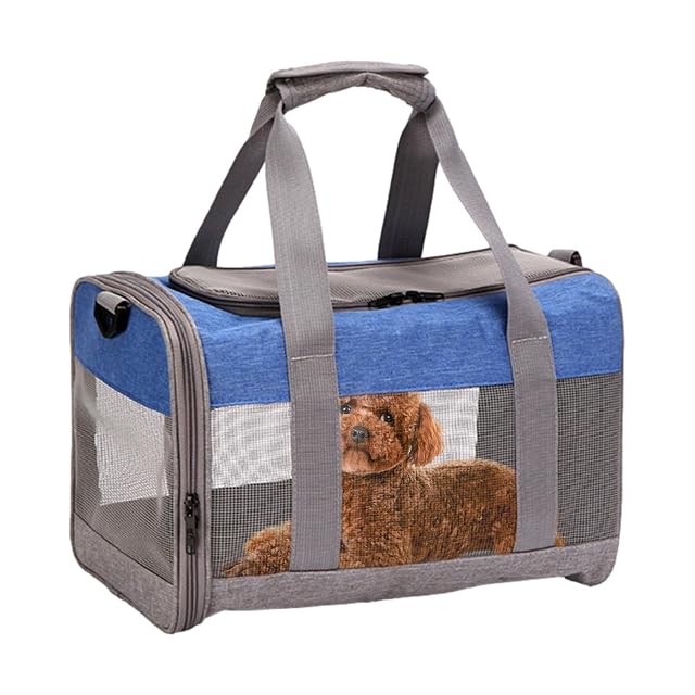 Foto 8 de 8 de Onlynery Transporte para Mascotas, Portador Viaje Plegable para Gatos Doble Apertura Mano