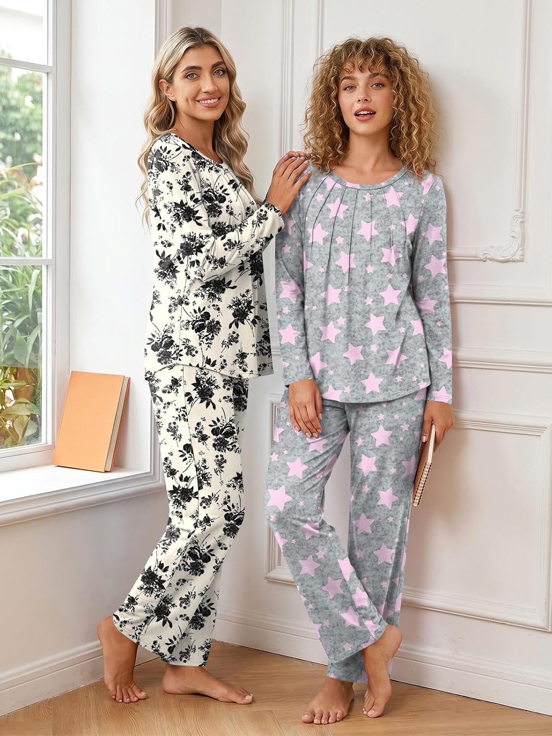 Addtoo Womens Fall Pajama Sets 2026 2 Piece Long Sleeve Soft Loungewear image 5