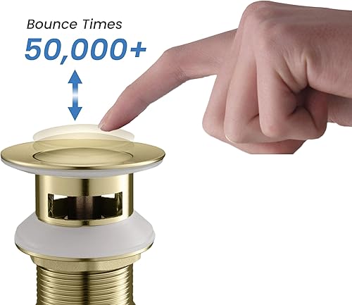 Miniatura 4 de KIBI Desagüe desplegable para lavabo de baño con desbordamiento Tapón de drenaje de tocador con diseño de cubierta pequeña para fregaderos de