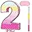 WERNNSAI Pink Sweet Two Pinata - Number 2 Pinata Happy Birthday Decoration Pink Rainbow Design Party Games for Girl Princess Baby Shower Party Favor with Blindfold Anniversary Celebration Supplies