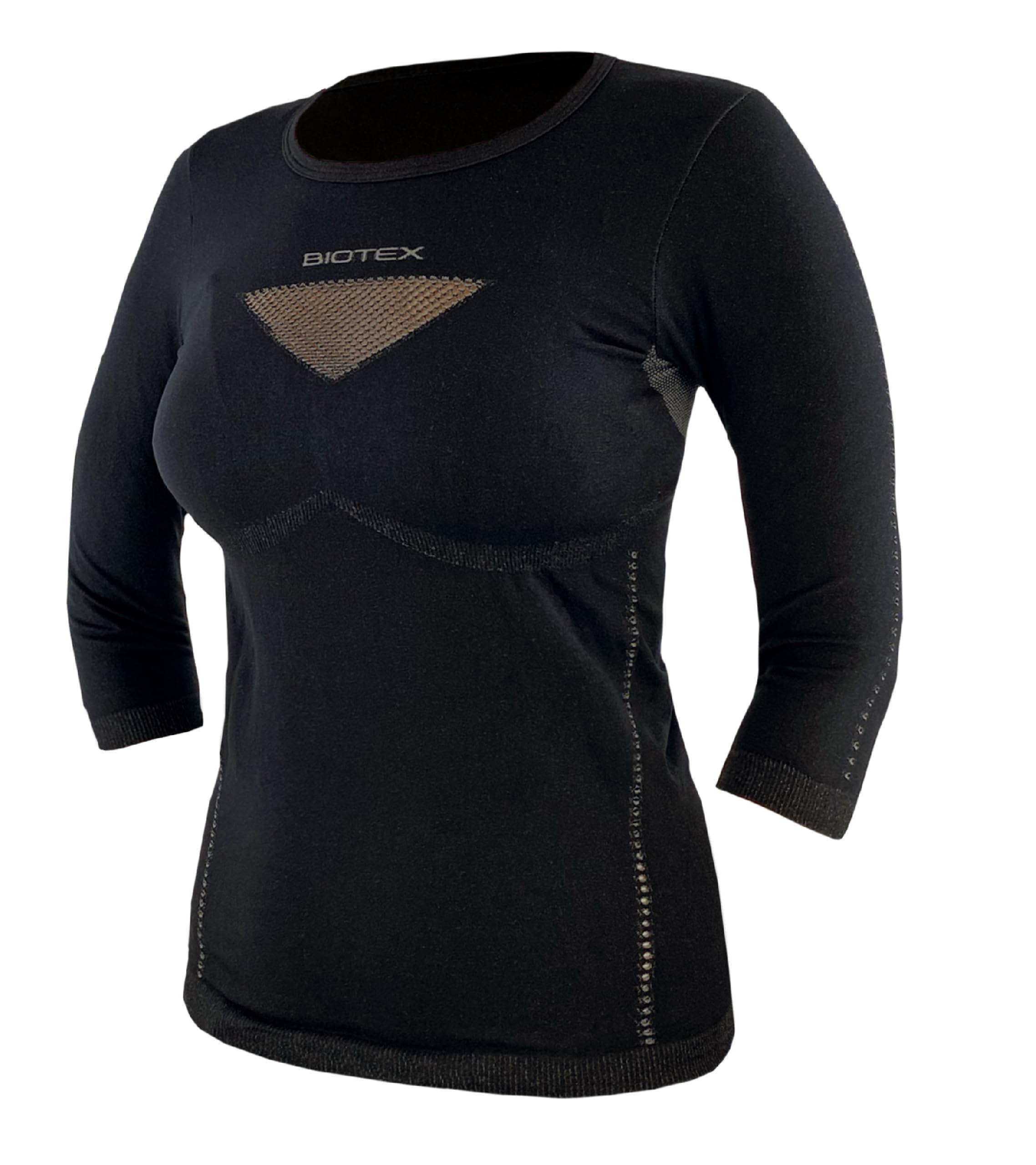 BIOTEX Maglia Elite da Donna con Manica 3/4, Ideale Running e Ciclismo, Intimo Tecnico Sportivo