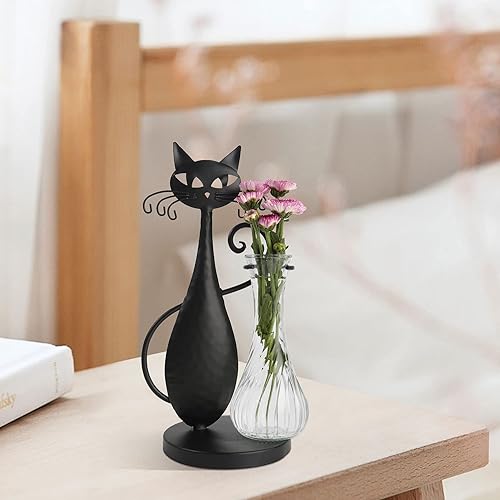 Miniatura 7 de Jardinera de cristal de escritorio de metal para gatos, terrario creativo para plantas, estación de propagación para plantas hidropónicas para el