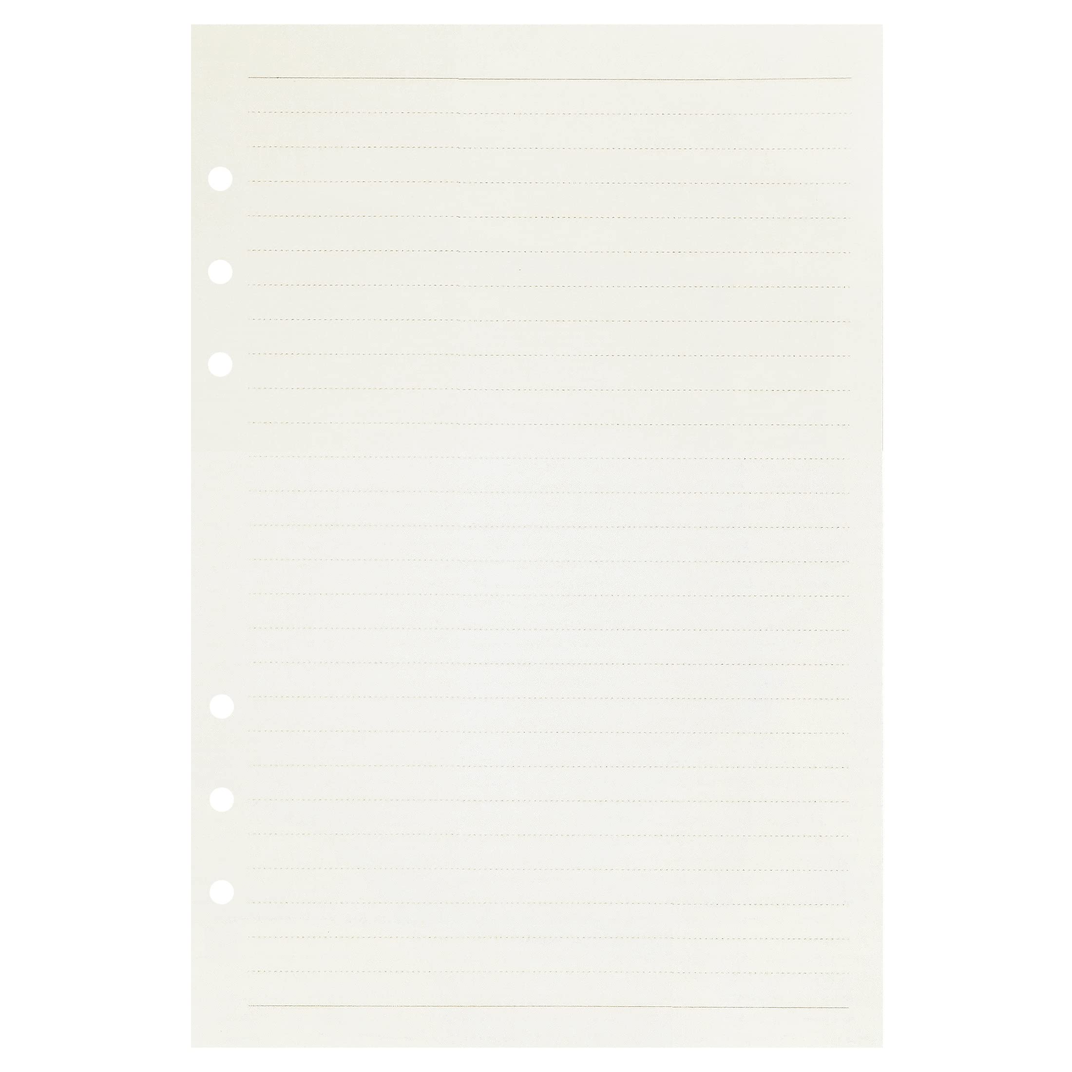 Zelten Loose Leaf Punched Paper Refills Paper for 6 Hole Binder Personal Organizer Diary Notebook Refillable Planner (Lined,A5/6 Hole) - Image 2