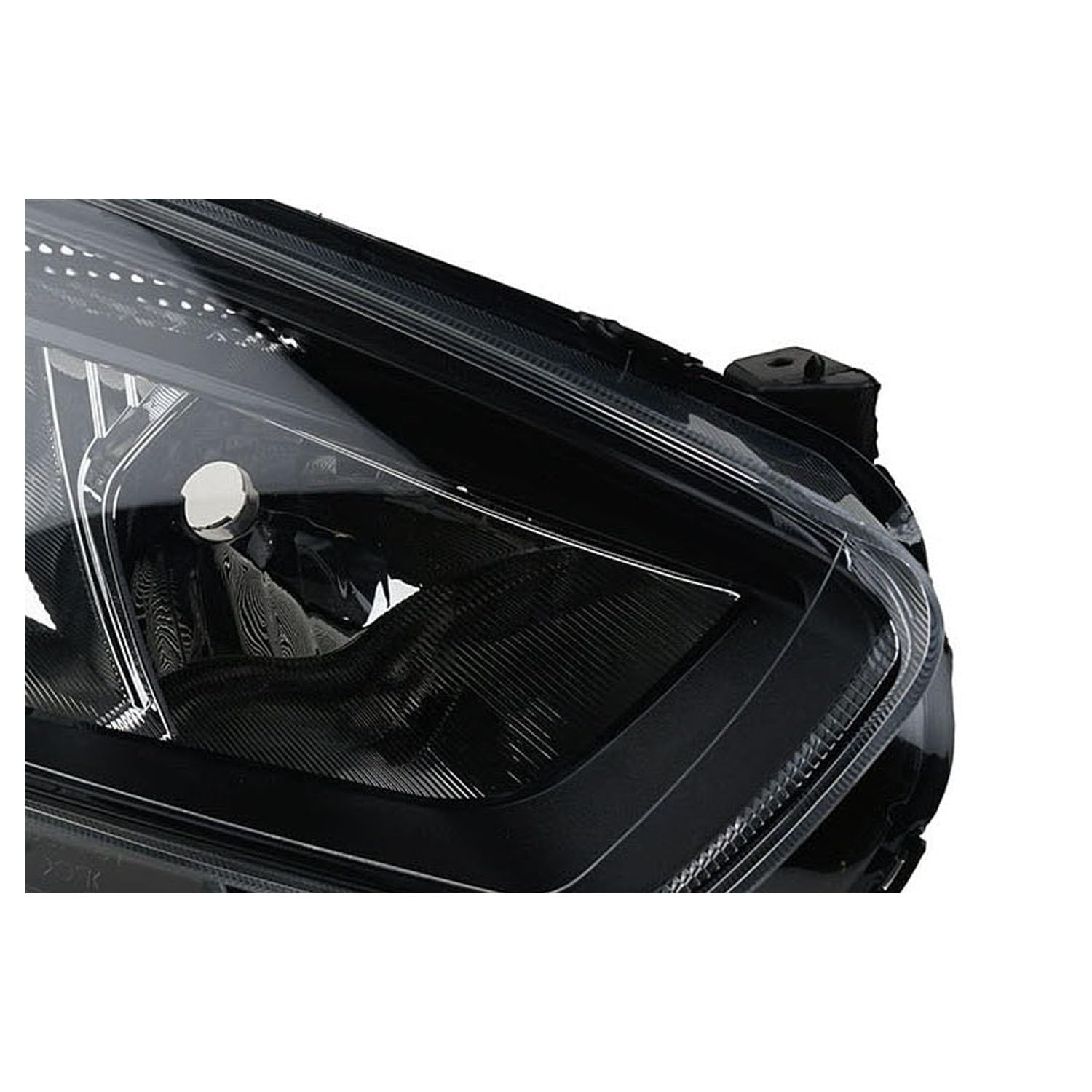 Johns Faros delanteros H7/H15 para Ford Transit Courier Tourneo, faros delanteros, negro, tráfico por carretera, halógenos, 2014-2018, homologado tipo E, lado derecho del copiloto, con regulación de